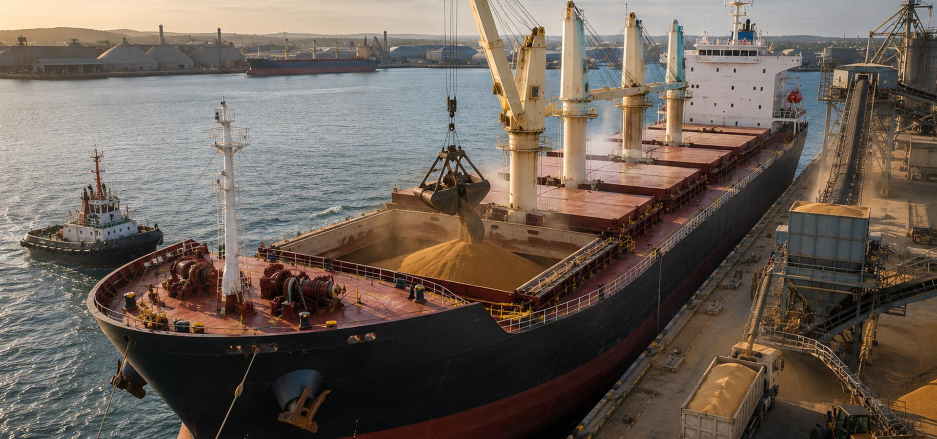 Supramax bulk carrier vessel